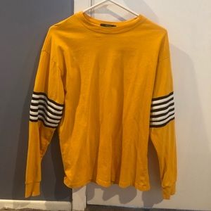 yellow long sleeve oversized shirt